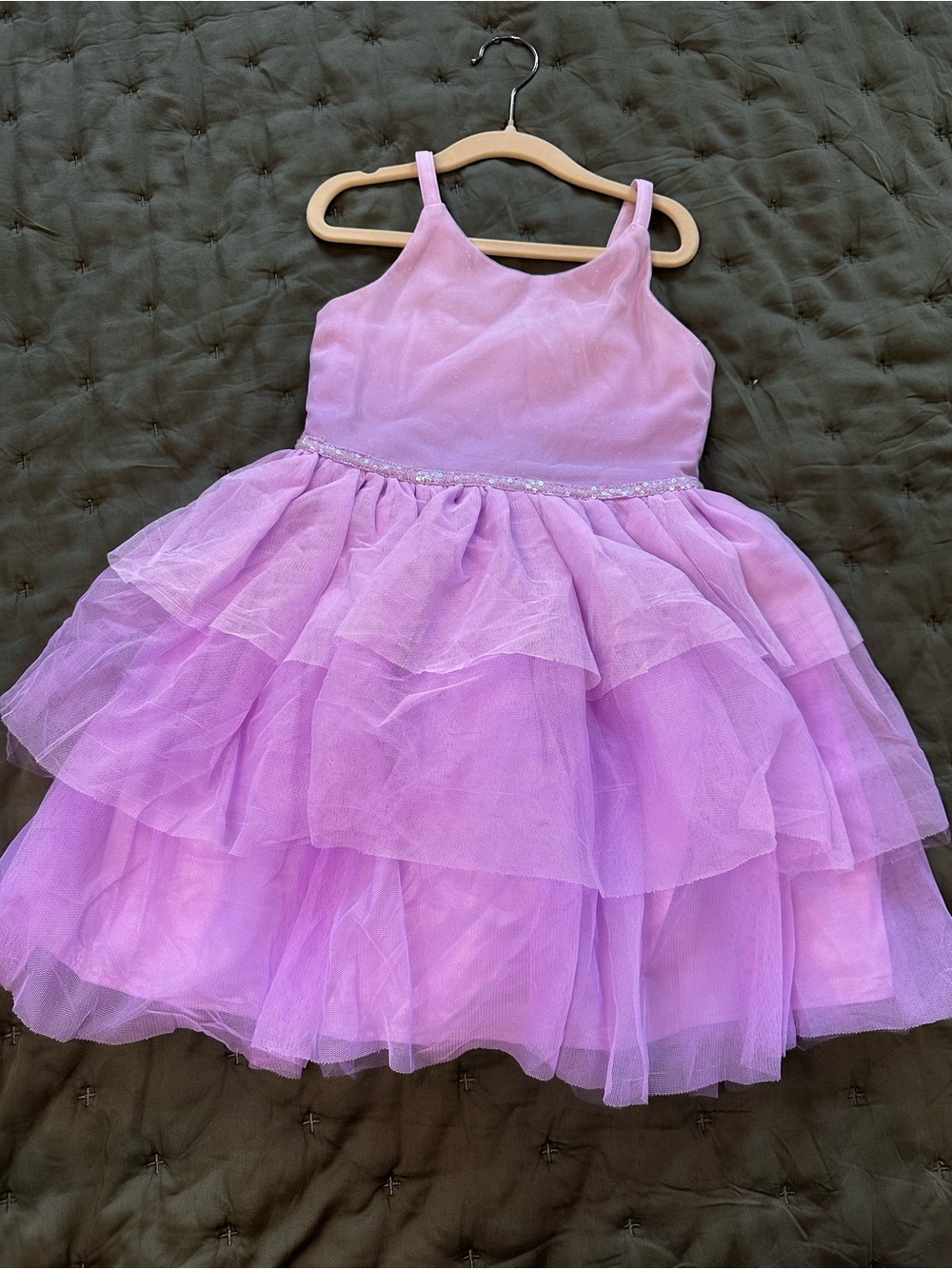 Cat & Jack Lilac Layered Mesh Dress